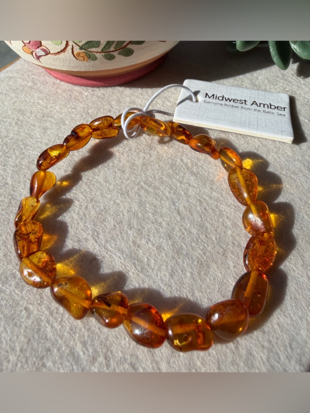 Baltic Amber Stretch Bracelet by Midwest Amber